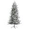 7.5ft. Pre-Lit Flocked Manchester Spruce Artificial Christmas Tree with Clear LED Lights